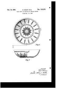Federal Columbia Bowl Design Patent D125275-1