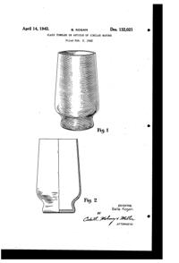 Federal Tumbler Design Patent D132021-1