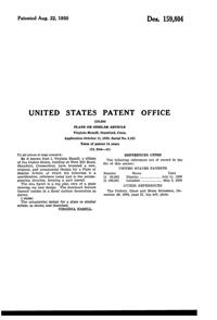 Federal Plate Design Patent D159804-2