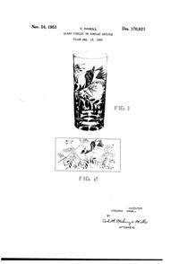 Federal Audubon American Goldfinch Tumbler Design Patent D170921-1