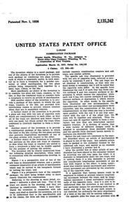 Hazel-Atlas Ash Tray Package Patent 2135242-2