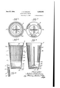Hazel-Atlas Kar-Lac Mixer Tumbler Patent 2352205-1