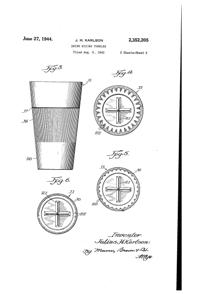 Hazel-Atlas Kar-Lac Mixer Tumbler Patent 2352205-2