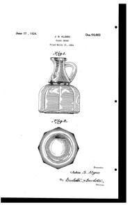 Hazel-Atlas #G-K-802 Cruet Design Patent D 64883-1