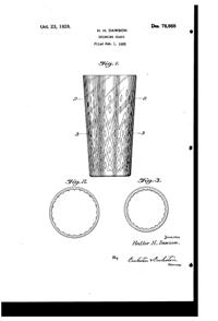 Hazel-Atlas Tumbler Design Patent D 76668-1