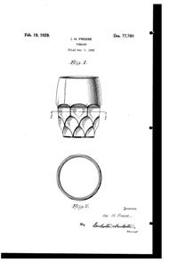 Hazel-Atlas Georgian Tumbler Design Patent D 77760-1