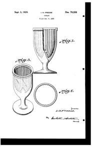 Hazel-Atlas Goblet Design Patent D 79326-1