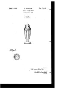 Hazel-Atlas Ribbon Shaker Design Patent D 79340-1