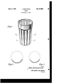 Hazel-Atlas Tumbler Design Patent D 81984-1