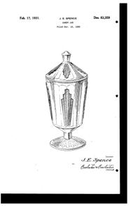 Hazel-Atlas Candy Jar Design Patent D 83359-1