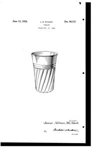 Hazel-Atlas Tumbler Design Patent D 90121-1