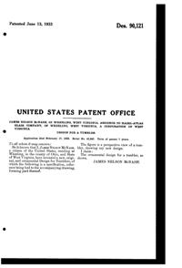 Hazel-Atlas Tumbler Design Patent D 90121-2