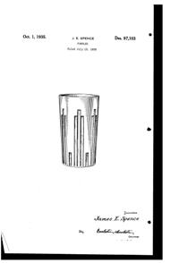Hazel-Atlas Tumbler Design Patent D 97103-1