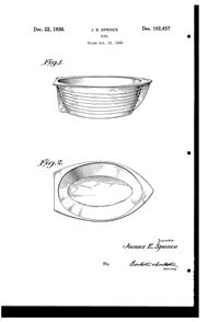 Hazel-Atlas Boat Bowl Design Patent D102457-1