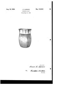 Hazel-Atlas #9939 Tumbler Design Patent D110912-1