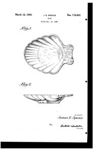 Hazel-Atlas # 264 Shell Bowl Design Patent D119403-1