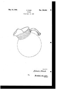 Hazel-Atlas Pitcher Design Patent D120484-1