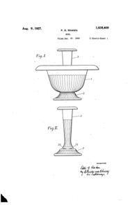 Jeannette Bowl & Vase Combination Patent 1638409-1