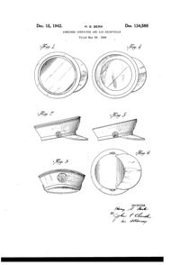 Jeannette Military Hat Powder Jar Design Patent D134586-1