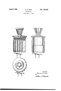 Jeannette Candleholder Design Patent D166428-1