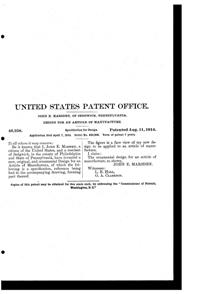 Liberty Cutting Design Patent D 46258-2