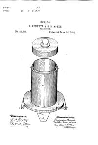 Westmoreland Jar Design Patent D 21620-1
