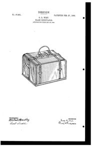 Westmoreland Suitcase Candy Container Design Patent D 37851-1