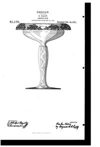 Westmoreland Floral Colonial Compote Design Patent D 41176-1