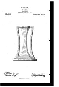 Westmoreland Candlestick Design Patent D 41300-1