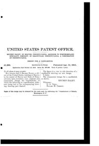 Westmoreland Candlestick Design Patent D 41300-2