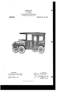 Westmoreland Limousine Candy Container Design Patent D 44741-1