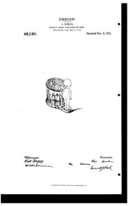 Westmoreland Kewpie Candy Container/Bank Design Patent D 48130-1