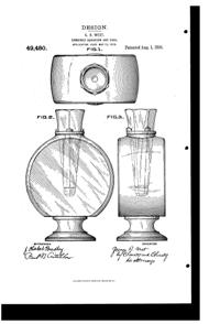 Westmoreland Aquarium/Vase Design Patent D 49480-1