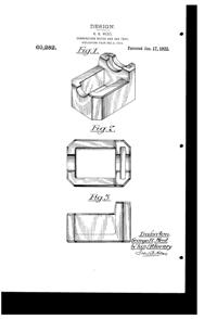 Westmoreland Ash Tray Design Patent D 60282-1