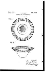 Westmoreland # 314 Lattice Decoration Design Patent D 63763-1