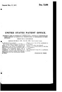 Westmoreland #1056 Petal Candlestick Design Patent D 72688-2