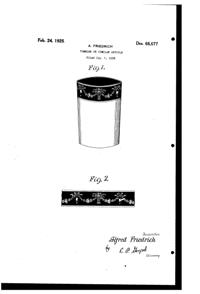 National Silver Deposit Ware Basket & Cameo Floral Swag Decoration on Tumbler Design Patent D 66677-1