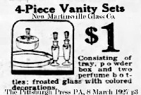 New Martinsville 4-Piece Vanity Set Advertisement