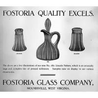 Fostoria Advertisement for #1861 Lincoln Tableware