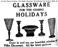 Tiffin Glassware Advertisement