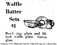 Hocking Spiral Waffle Batter Set Advertisement