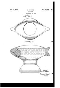 L. E. Smith Kingfish Aquarium Design Patent D 86002-1
