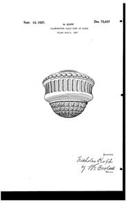 Kopp Light Fixture Globe Design Patent D 73437-1