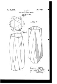 Kopp Vase Design Patent D 77556-1