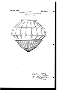 Kopp Light Fixture Globe Design Patent D 79723-1