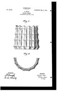 Pittsburgh Lamp, Brass & Glass Vessel Design Patent D 37255-1