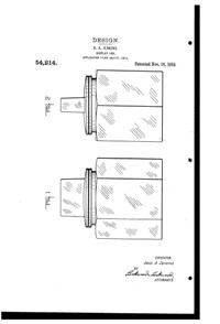 Jenkins Display Jar Design Patent D 54214-1