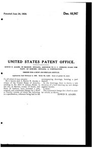 Jenkins #202 Bowl Design Patent D 64947-2