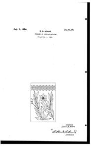 Jenkins #286 Dahlia Tumbler Design Patent D 65041-1