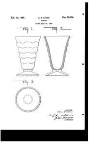 Jenkins #190 Tea Room Footed Tumbler Design Patent D 80508-1